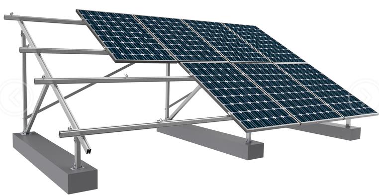 Soporte fotovoltaico molido